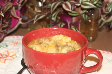 Potato and Cauliflower with Leeks & Garlic Soup